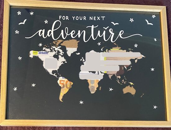 Foto rāmis naudas dāvanai